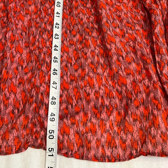 Joie Women's A-Line Maxi Dress Orange Geometric Sleeveless Size XXL V-Neck - Picture 8 of 9